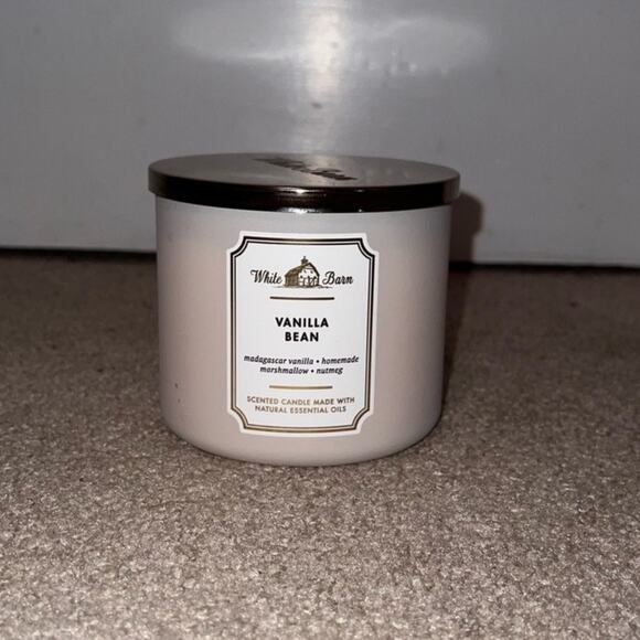 Bath & Body Works Other - New Bath & Body Works White Barn Vanilla Bean 3 Wick Candle